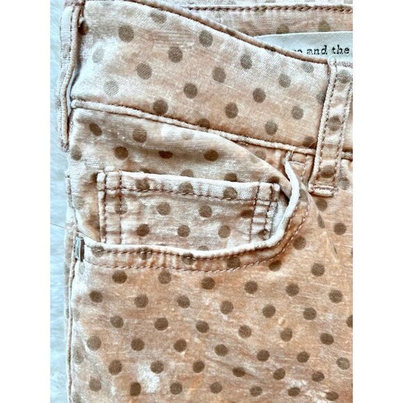 Pilcro and the Letterpress Velvet Polka Dot High-Rise Skinny Ankle Jeans, 24P - Picture 9 of 16